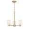 Westinghouse Chandelier 60W 3-Light Sylvestre Champagne Brass Frosted Glass 6126900 - alternate 1